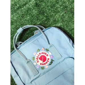 Fjallraven Kanken –  Sky Blue / Sakura and Leaf 